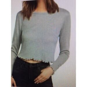 NWT willow & Clay small heather gray thermal top